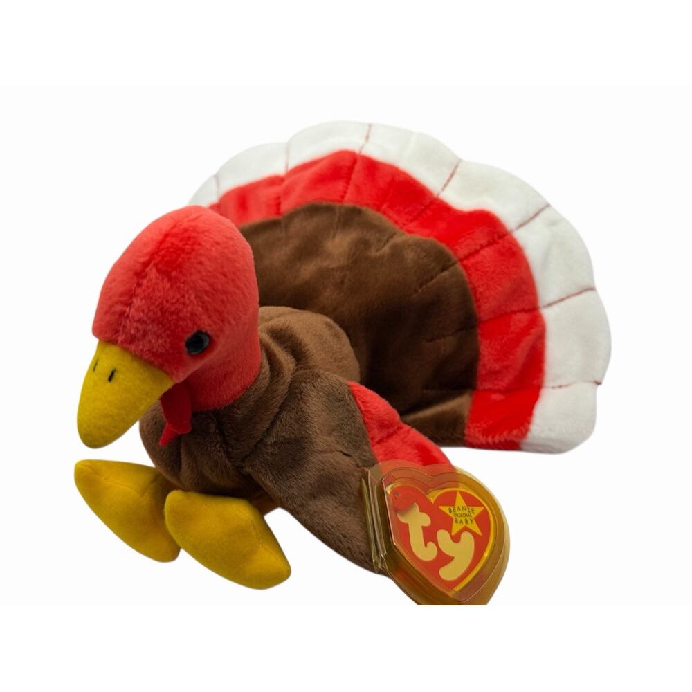 Ty Gobbles the Turkey Beanie Babies 1997 Retired w/ Tags Errors Rare Mint